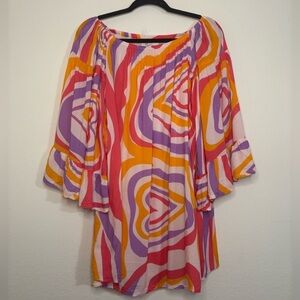 Vibrant Multicolor Off-Shoulder Blouse